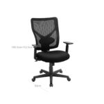 Kontoritool 68x67x(100.5-112.5)cm, must Kontoritoolid