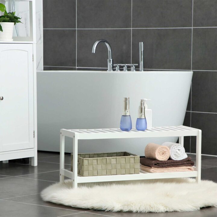 Kingariiul 70x26x33cm, valge Jalatsikapid, jalatsiriiulid