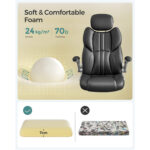 Kontoritool 70x66x(116-126)cm, must, punane/burgundia Kontoritoolid