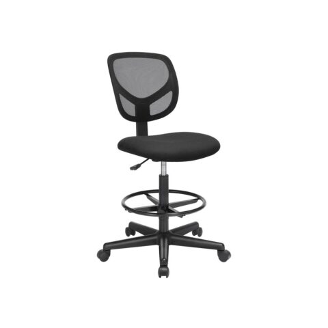 Joonistustool 64x64x(97-117) cm, must Kontoritoolid