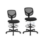 Joonistustool 64x64x(97-117) cm, must Kontoritoolid