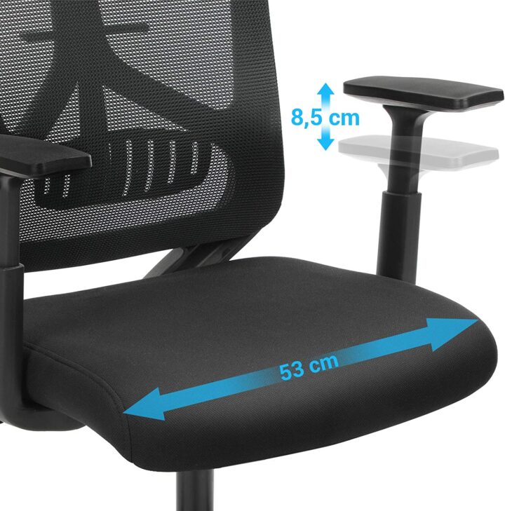 Kontoritool 70×68.5x(116-133)cm, must Kontoritoolid
