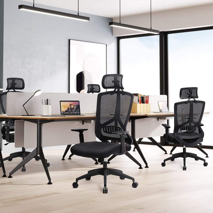 Kontoritool 70×68.5x(116-133)cm, must Kontoritoolid