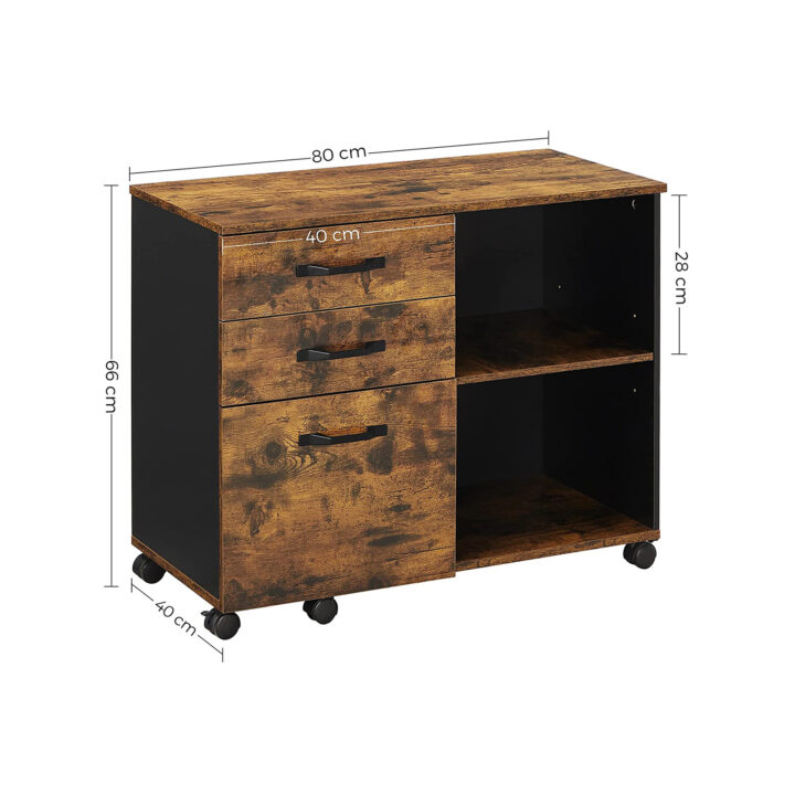 Dokumendikapp 80x40x66cm, must, retrohõnguline värv Kontorikapid