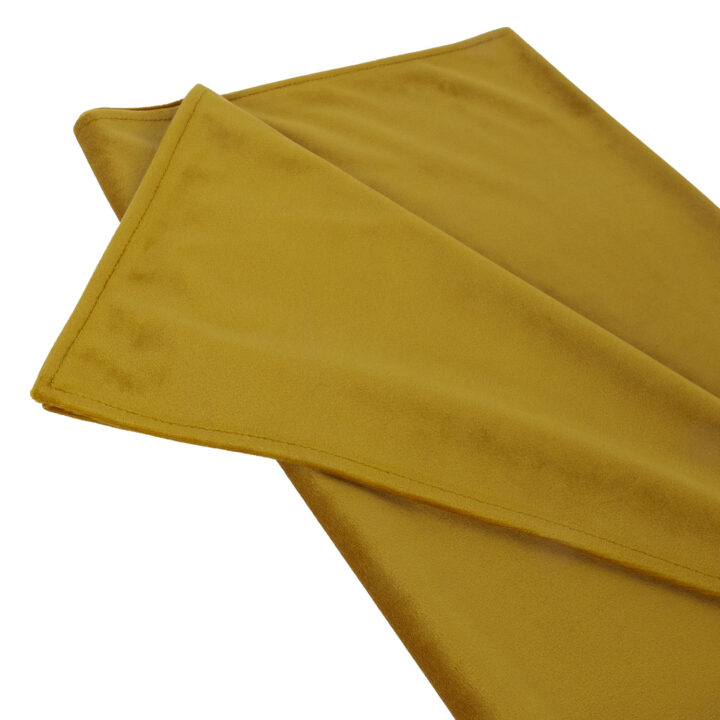 Linik VELVET 43x116cm, sinepikollane, 100% polüester, kangas 317 Laudlinad ja linikud Laudlinad ja linikud