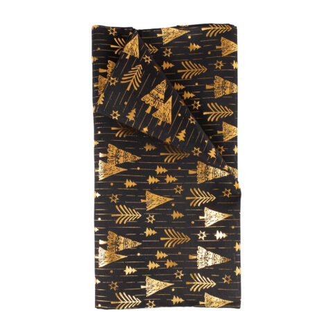 Linik GLORY 45x116cm, kuldsed kuused, 100% polüester, kangas 404 Jõulud Laudlinad ja linikud