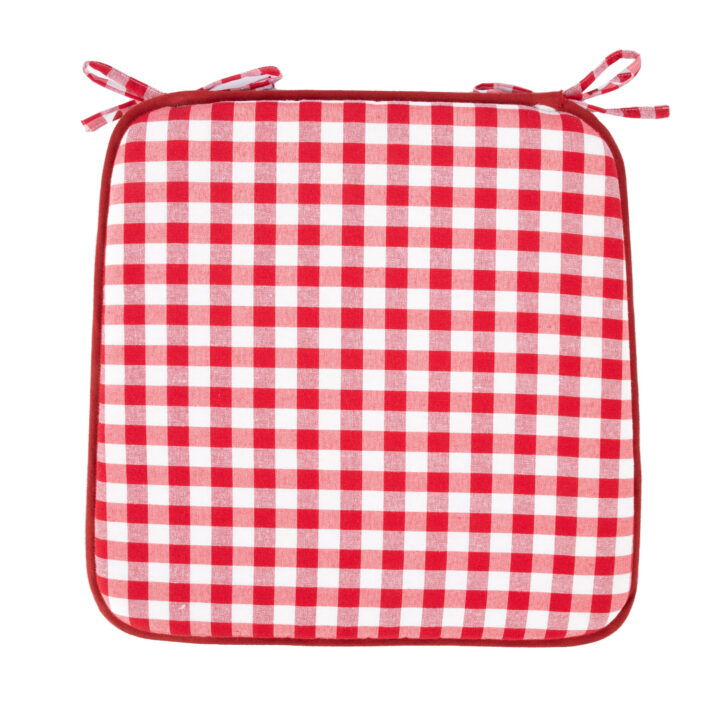 Toolikate LONETA 39x39x2,5cm, punased ruudud Sisustustekstiil Toolipadjad