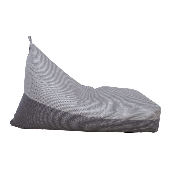 Kott-tool MITSU-MITSU, 130x80x20/70cm, tumehall/helehall hõbedaga, 50%puuvill, 50% polüester, kangas 304/305. Põrandapadjad, kott-toolid Põrandapadjad, kott-toolid