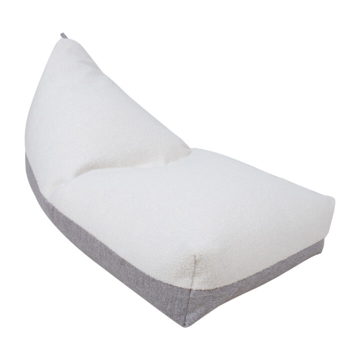 Kott-tool LAMB BAG, 130x80x20/70cm, valge/helehall, 100% polüester, kangas 323/321 Põrandapadjad, kott-toolid Põrandapadjad, kott-toolid