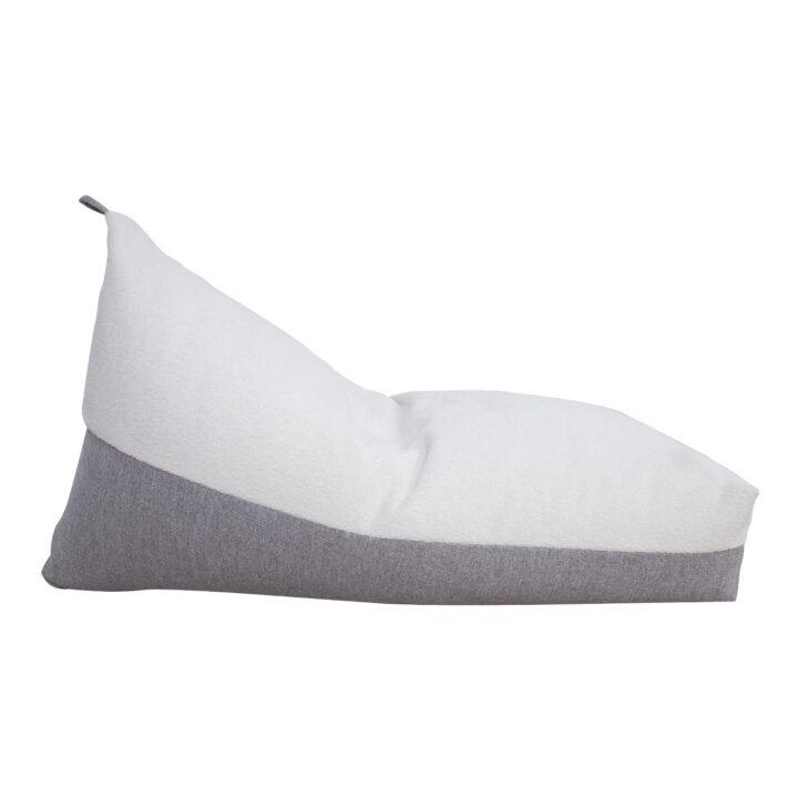 Kott-tool LAMB BAG, 130x80x20/70cm, valge/helehall, 100% polüester, kangas 323/321 Põrandapadjad, kott-toolid Põrandapadjad, kott-toolid