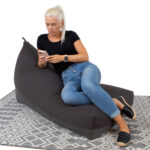 Kott-tool LAMB BAG, 130x80x20/70cm, tumehall, 100% polüester, kangas 324/320 Põrandapadjad, kott-toolid Põrandapadjad, kott-toolid