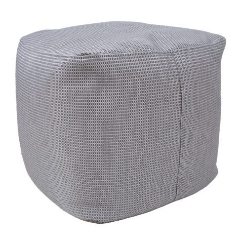 Tumba MITSU-MITSU, 55x55cm, h45cm, hall ja hõbe, 50%puuvill, 50% polüester, kangas-305 Elutoamööbel Põrandapadjad, kott-toolid