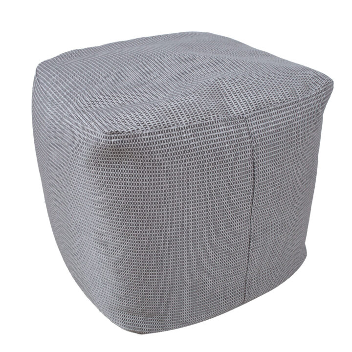 Tumba MITSU-MITSU, 55x55cm, h45cm, hall ja hõbe, 50%puuvill, 50% polüester, kangas-305 Elutoamööbel Põrandapadjad, kott-toolid