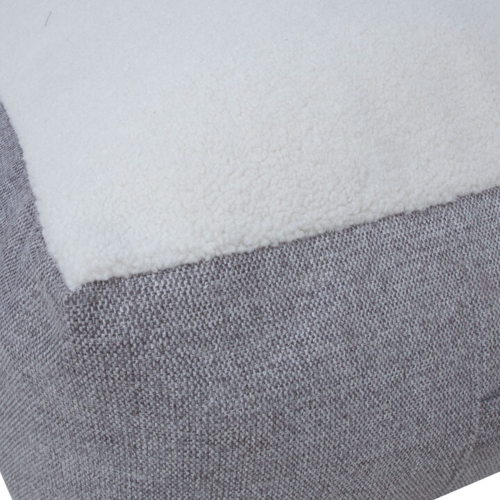 Tumba LAMB BAG, 80x80cm, h30cm, valge/helehall, 100% polüester, kangas-323/321 Elutoamööbel Põrandapadjad, kott-toolid
