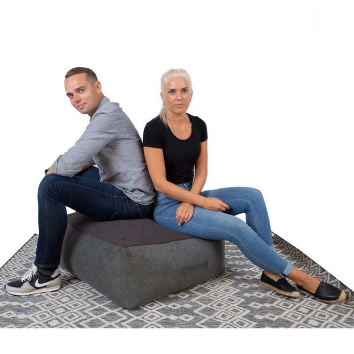 Tumba LAMB BAG, 80x80cm, h30cm, tumehall, 100% polüester, kangas-324/320 Elutoamööbel Põrandapadjad, kott-toolid