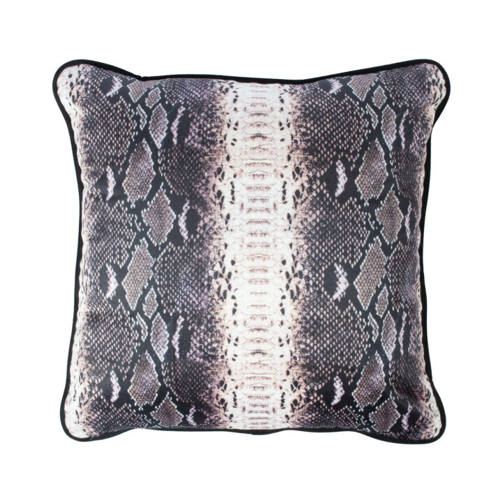 Padi BLACK HOLLY 45x45cm velvet, mao muster mustal taustal Dekoratiivpadjad Dekoratiivpadjad