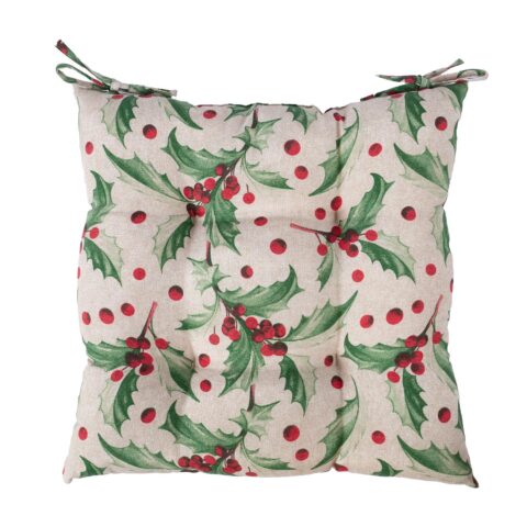 Toolipadi WINTER FLOWERS, 40x40cm, iileks, 50%puuvill, 50%polüester, kangas 383 Jõulud Toolipadjad