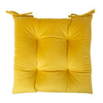 Toolipadi VELVET 2, 40x40cm, kollane, 100% polüester, kangas-828 Sisustustekstiil Toolipadjad