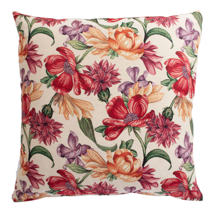 Padi HOLLY ROSE, 68x68cm, õitsvad päevad/beež, 50%puuvill, 50%polüester, kangas-329/284. Dekoratiivpadjad Dekoratiivpadjad