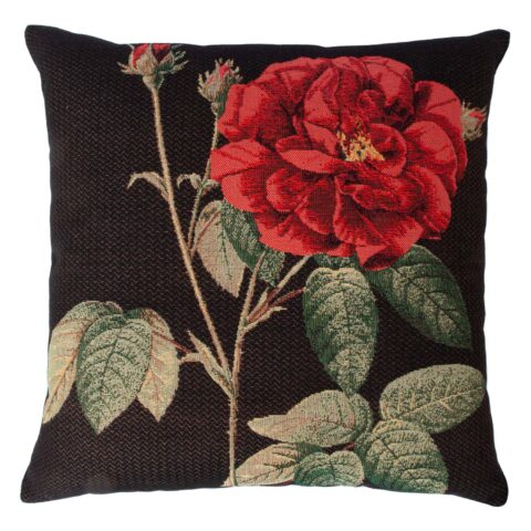 Padi HOLLY ROSE, 45x45cm, elegantne roos/must, 50%puuvill, 50%polüester, kangas-331/289. Dekoratiivpadjad Dekoratiivpadjad