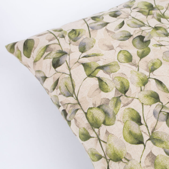 Padi HOLLY 45x45cm lukuga, papli lehed, kangas 80% puuvill, 20% polüester, kangas 352 Dekoratiivpadjad Dekoratiivpadjad