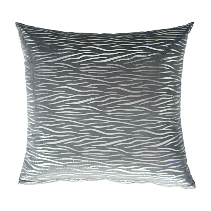 Padi GLORY 45x45cm lukuga, hõbedased jooned, 100% polüester, kangas 408 Dekoratiivpadjad Dekoratiivpadjad
