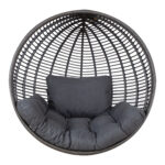 Ripptooli padi CLOBE tumehall, iste 64x106cm, seljapadi 64x42cm, 100% polüester Tekstiiltooted aeda Toolipadjad ja lamamistoolikatt