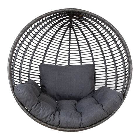 Ripptooli padi CLOBE tumehall, iste 64x106cm, seljapadi 64x42cm, 100% polüester Tekstiiltooted aeda Toolipadjad ja lamamistoolikatt