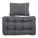 Ripptooli padi CLOBE tumehall, iste 64x106cm, seljapadi 64x42cm, 100% polüester Tekstiiltooted aeda Toolipadjad ja lamamistoolikatt
