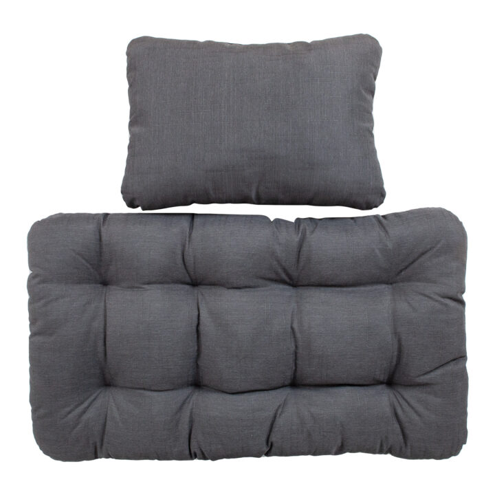 Ripptooli padi CLOBE tumehall, iste 64x106cm, seljapadi 64x42cm, 100% polüester Tekstiiltooted aeda Toolipadjad ja lamamistoolikatt
