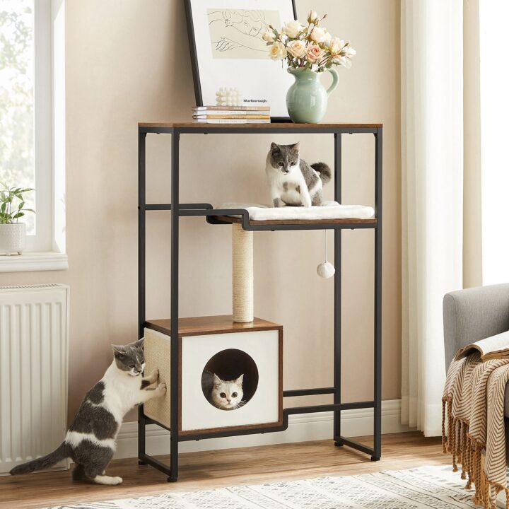 Kassipuu 74x34x114cm, antiik Kasside kraapimis- ja ronimispuud