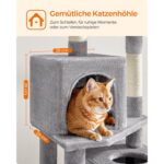 Kassipuu 49x40x155cm, helehall Kasside kraapimis- ja ronimispuud