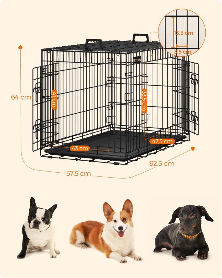 Koerapuur 92.5×57.5x64cm Transportkorvid ja puurid koertele