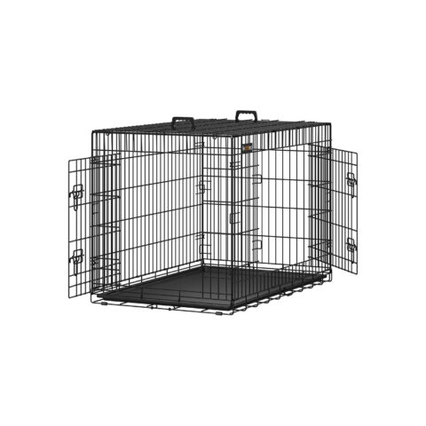 Koerapuur 107x70x77.5cm, must Transportkorvid ja puurid koertele
