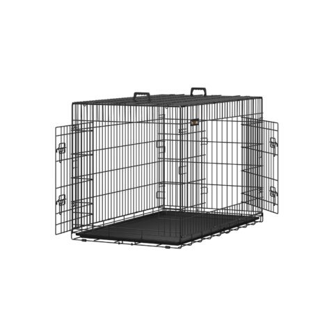 Koerapuur 122×74.5×80.5cm, must Transportkorvid ja puurid koertele