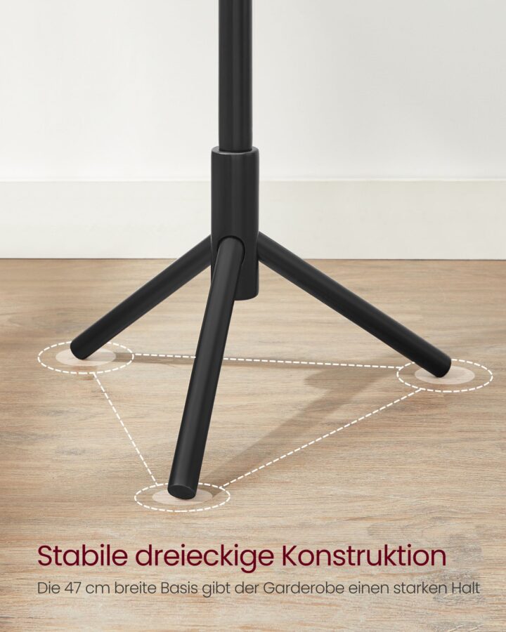 Riidenagi 47x47x175cm, must Riidestanged ja nagid