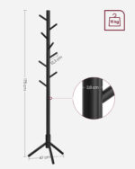 Riidenagi 47x47x175cm, must Riidestanged ja nagid