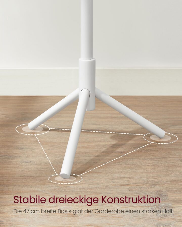 Riidenagi 47x47x175cm, valge Riidestanged ja nagid