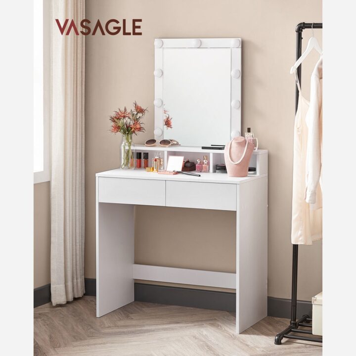 Tualettlaud 80x40x145cm, valge Meigilauad