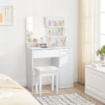 Tualettlaud 80x40x132cm, valge Meigilauad