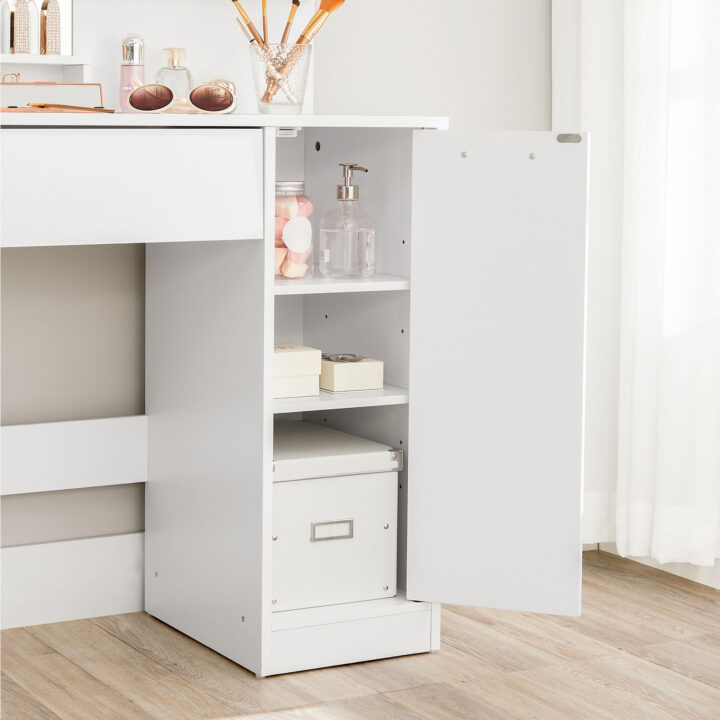 Tualettlaud 80x40x132cm, valge Meigilauad