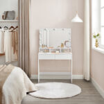 Tualettlaud 80x40x140cm, valge Meigilauad Tualettlaud 80x40x140cm, valge Meigilauad