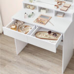 Tualettlaud 80x40x140cm, valge Meigilauad Tualettlaud 80x40x140cm, valge Meigilauad