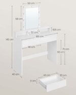 Tualettlaud 100x40x145cm Meigilauad