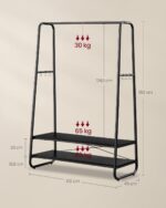 Riidenagi 100x45x160cm Riidestanged ja nagid