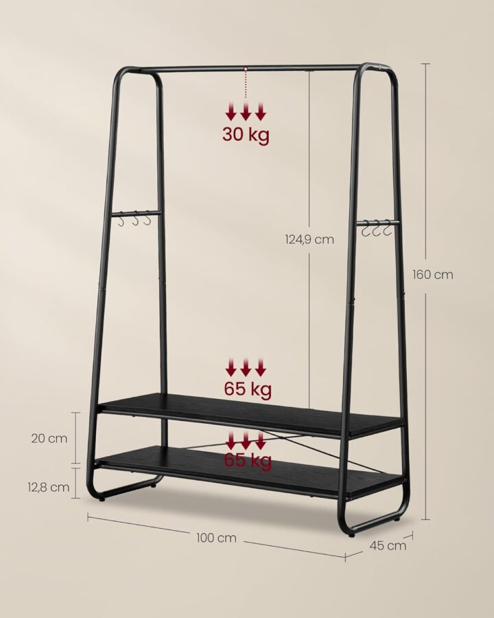 Riidenagi 100x45x160cm Riidestanged ja nagid