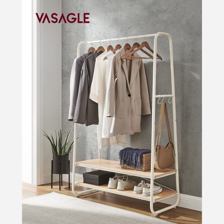 Riidenagi 100x45x160cm, valge Riidestanged ja nagid