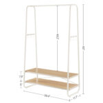 Riidenagi 100x45x160cm, valge Riidestanged ja nagid