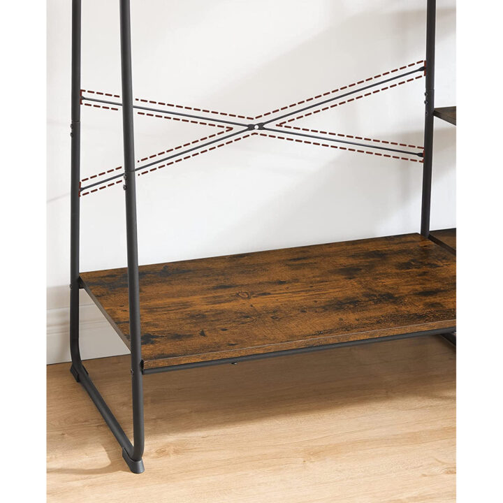 Riidenagid 120x45x160cm, must Riidestanged ja nagid