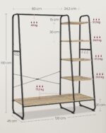 Riidenagid 120x45x160cm Riidestanged ja nagid
